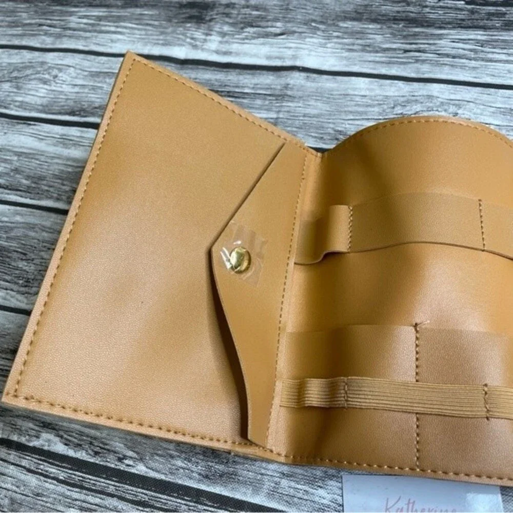 Glass Ladder & Co Katherine Tech Organizer Roll Vegan Leather Brown